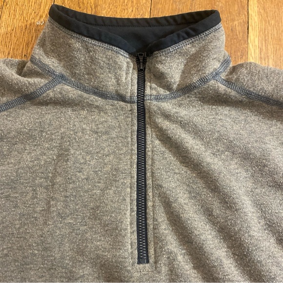 Kuhl Kashmira Fleece Sweater Jacket Men’s Small 1/4 Zip Gray Black Logo - Picture 7 of 14